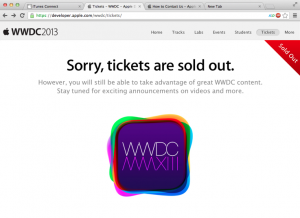 WWDC 2013 Sold Out!